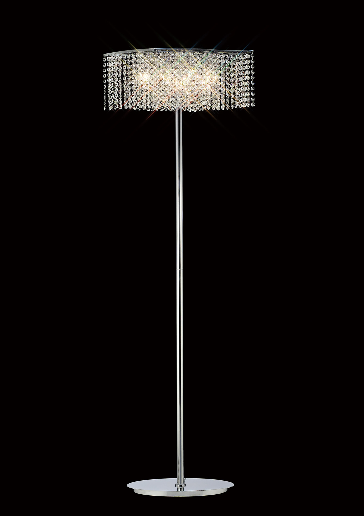 Fabio Crystal Floor Lamps Diyas Shaded Floor Lamps